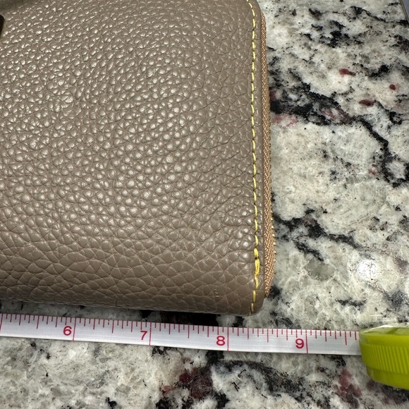 SOLD - Dooney Pebble Grain Zip Around Taupe Wallet - Picture 8 of 12